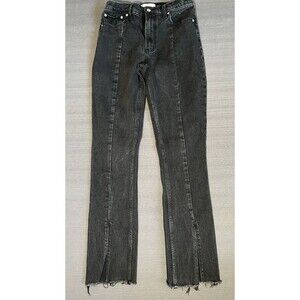 Abercrombie & Fitch Womens Sz 28 6R The Skinny High Rise Black Denim Jeans Slits